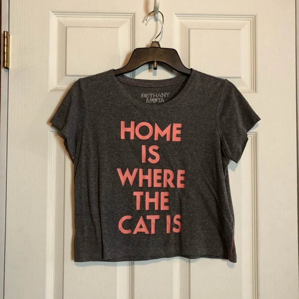 Bethany Mota by Aeropostale Crop T-shirt Cat